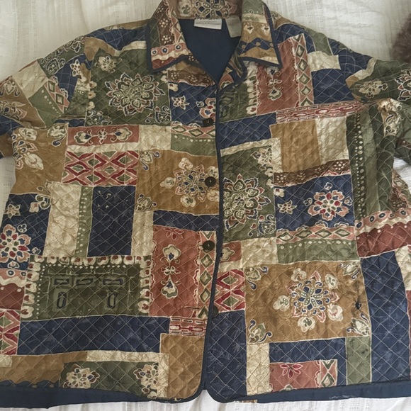 Alfred Dunner Vintage Patchwork Quilted Jacket - Picture 1 of 5